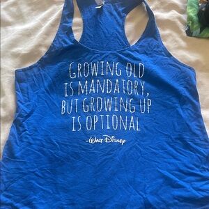Disney Royal Blue Tank Top with Quote